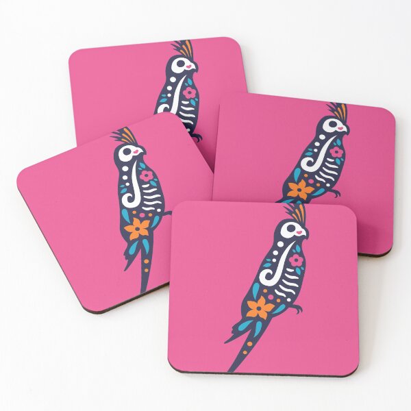 Item preview, Colorful Day of the Dead Cockatiel Pet Bird | Dia de los Muertos Pájaro designed and sold by SLAG-Creative.