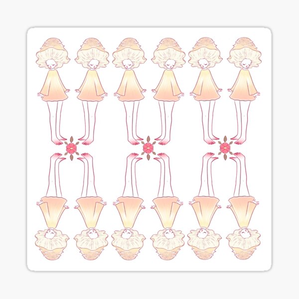 mushrooms in love Sticker