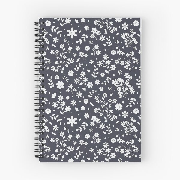 Item preview, Floral pattern. Pretty flowers on Deep blue background. Printing with small white flowers. Ditsy print. designed and sold by mashmosh.