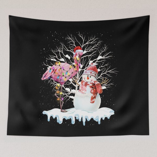 Item preview, Christmas Flamingo Santa Hat Xmas Lights Flamingo Loves designed and sold by BigCityBoy1.