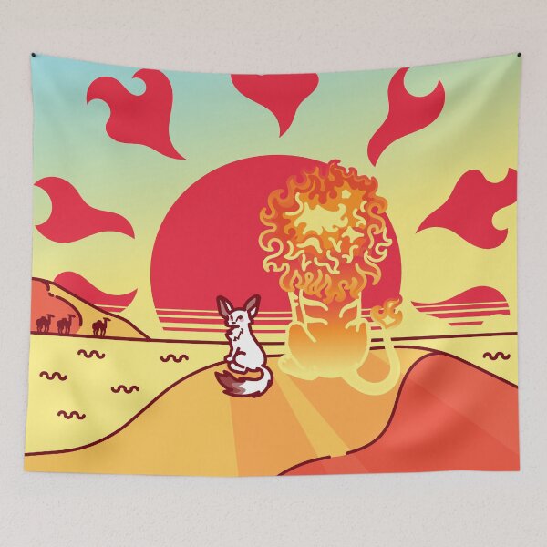 Item preview, Figer the liger in the Desert with Pure the fennec - Creatober 2020 day 8 designed and sold by TokiPY.