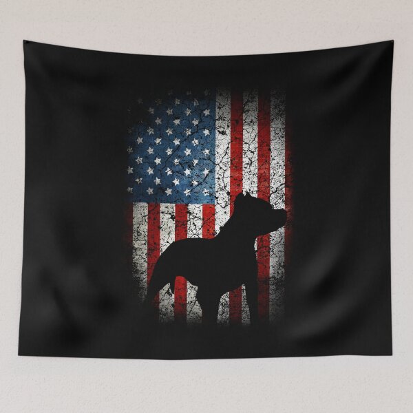 Item preview, Pitbull American Flag Gift USA Flag Dog designed and sold by BigCityBoy1.