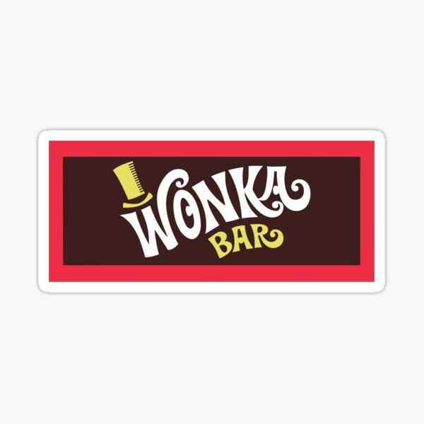 Willy Wonka and The Chocolate Factory Wonka Bar Logo Novelty Metal Vanity Tag License Plate Willy Wonka and The Chocolate Factory Wonka Bar Logo Novelty Metal Vanity Tag License Plate