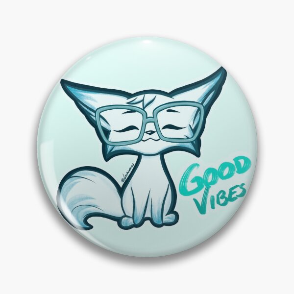 Item preview, Cute Nerdy Fox Ayane Good Vibes designed and sold by LoShimizu.