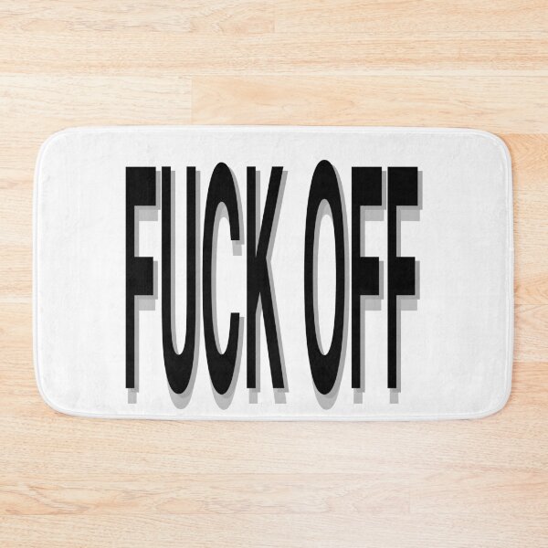 Item preview, Minimal Fuck off stretched 3d black and white typography design designed and sold by Kvyom.