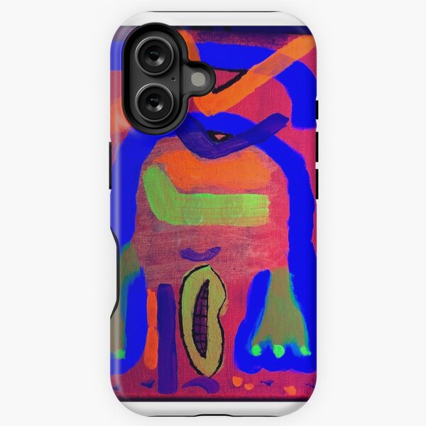 Elephant Rider in Black Light iPhone Tough Case