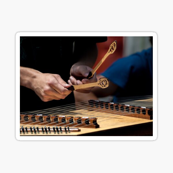 Dulcimer player Sticker