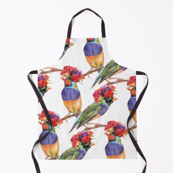 Item preview, Gouldian finch birds and roses designed and sold by stasia-ch.