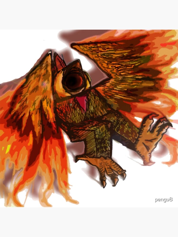 Crazy Flaming Chicken Blox Postcard By Pengu8 Redbubble - the chicken of wisdom roblox