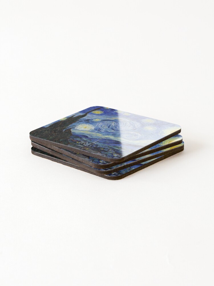 Alternate view of Starry Night - Vincent Van Gogh Coasters (Set of 4)