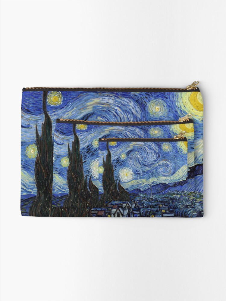 Alternate view of Starry Night - Vincent Van Gogh Zipper Pouch