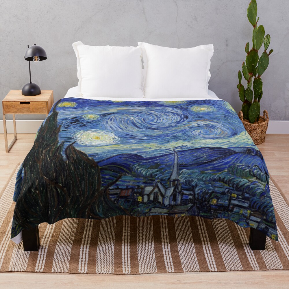 Starry Night - Vincent Van Gogh Throw Blanket