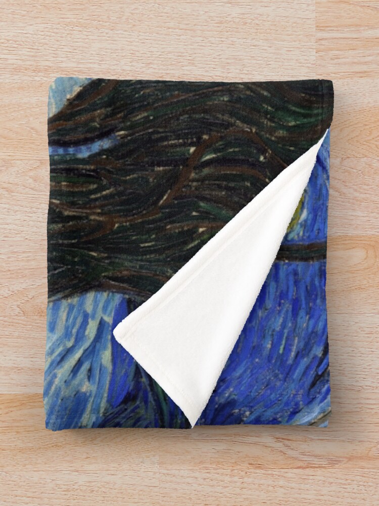 Alternate view of Starry Night - Vincent Van Gogh Throw Blanket