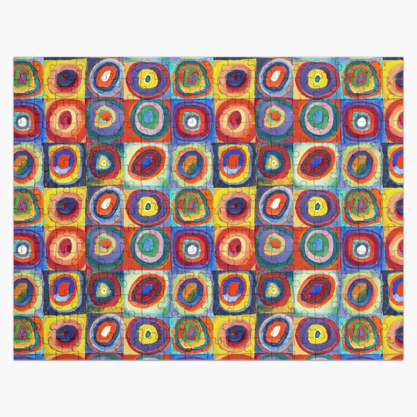 Vassily Kandinsky - Étude de couleur, carrés avec cercles concentriques - Art du Bauhaus Puzzle