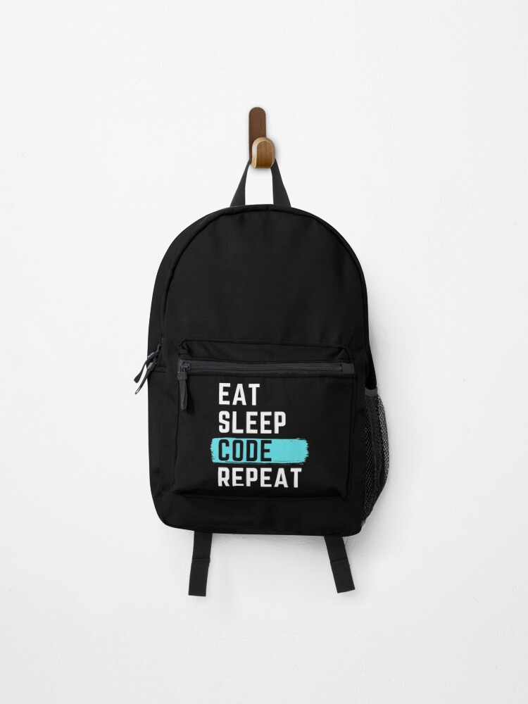 Thumbnail 1 of 3, Backpack, Eat Sleep Code Repeat designed and sold by m95sim.