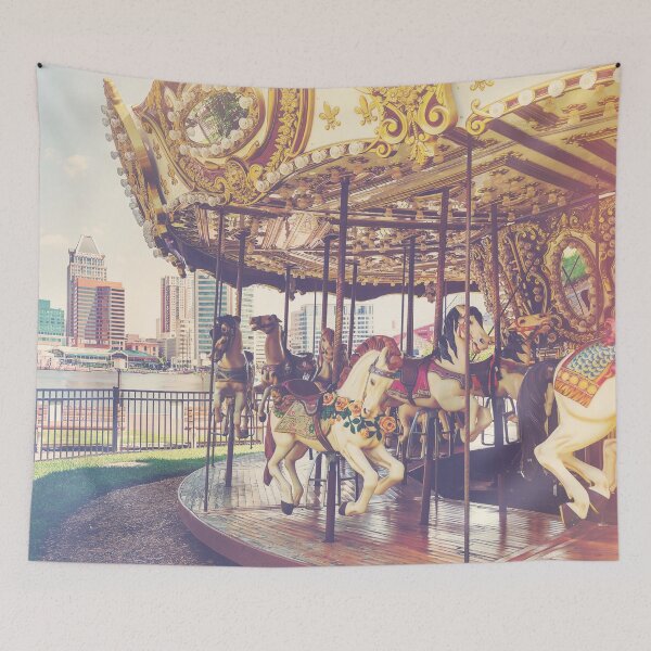 Item preview, Carrusel - Paseo en carrusel de caballos - Vintage designed and sold by MrRoccoBlue.