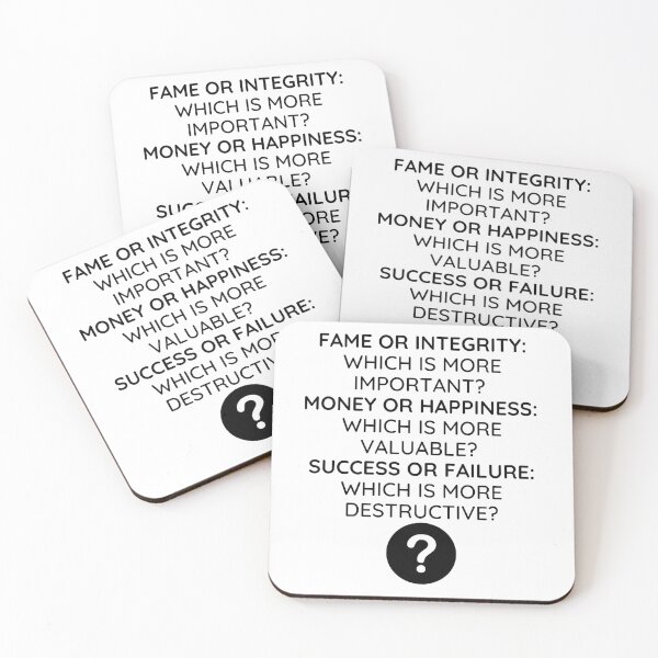 Item preview, Fame Or Integrity: Which Is More Important? designed and sold by greenchimp.