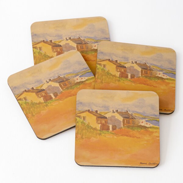 Item preview, Cottages, Inis Mor, Isle of Aran. Watercolour.  designed and sold by Elizabeth Moore Golding.