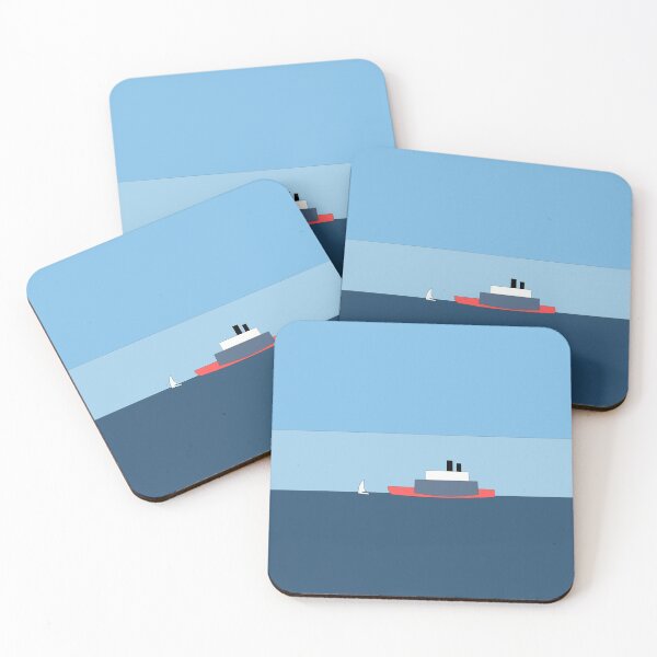 Item preview, Big ship small boat sailingboat at sea designed and sold by ZuZaFo.
