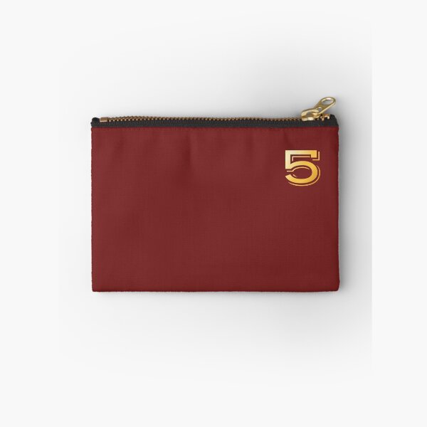 Item preview, Gold Monogram No Number 5 Five on Fire Brick Red designed and sold by BleuSky.