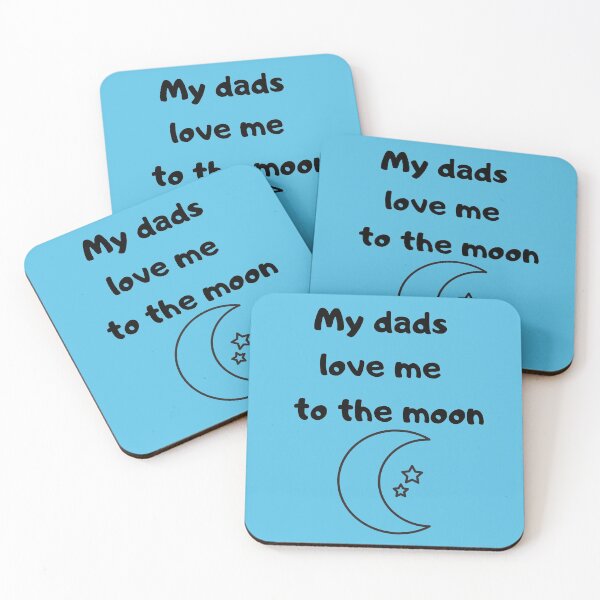 Artikelvorschau, Mein Vater liebt mich bis zum Mond (blau) entworfen und verkauft von GreenJelli.
