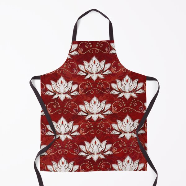 Item preview, Lotus flower pattern - red marble and gold designed and sold by k9printart.
