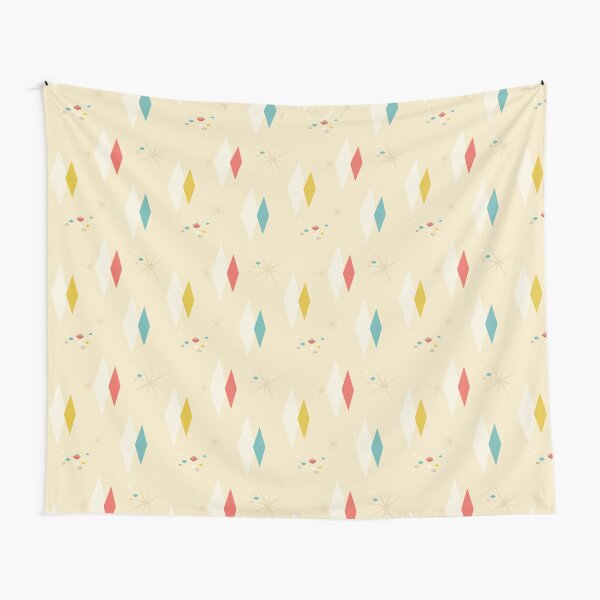 Splendette Mid Century 1950s Diamonds Tapestry