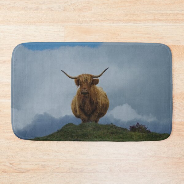 Item preview, Highland Cow On A Hill designed and sold by rawshutterbug.