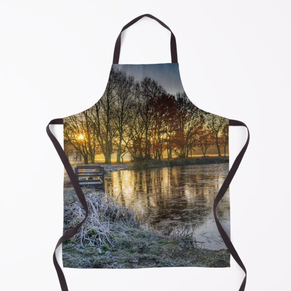 Item preview, Sun Rays at Sunrise over a frozen Yateley Green Pond designed and sold by Dave Williams.