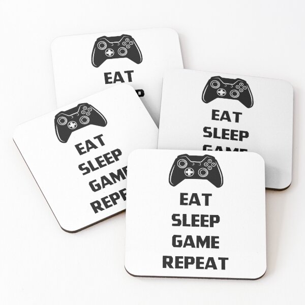 Item preview, Eat Sleep Game Repeat - Gamer Gift design designed and sold by DiogoCalheiros.