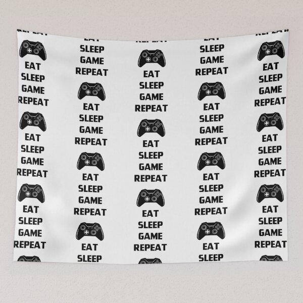 Item preview, Eat Sleep Game Repeat - Gamer Gift design designed and sold by DiogoCalheiros.