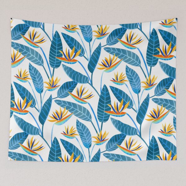 Item preview, Strelitzia Flowers - Cobalt Blue designed and sold by TigaTiga.