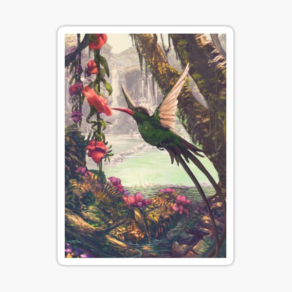 Black-headed hummingbird Sticker
