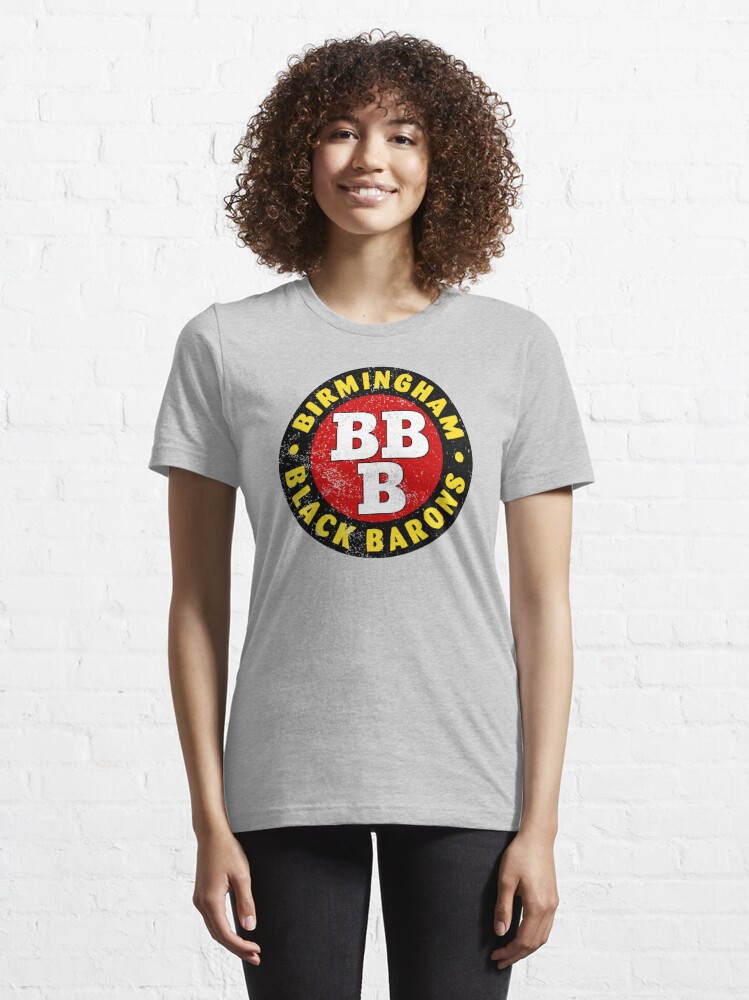 Hyper Than Hype Shirts Birmingham Black Barons Distressed Logo Shirt - Defunct Baseball Team - Celebrate Alabama Heritage and History - Hyper Than Hype S / Grey Shirt