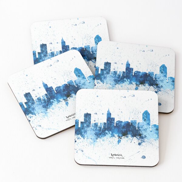 Item preview, Raleigh North Carolina Skyline designed and sold by ArtPrints.