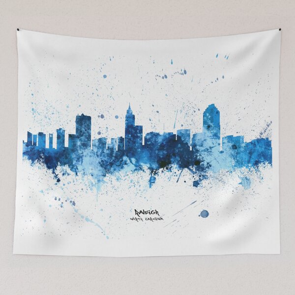 Item preview, Raleigh North Carolina Skyline designed and sold by ArtPrints.