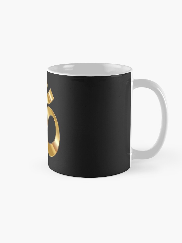 Thumbnail 5 of 6, Coffee Mug, Golden Om Symbol designed and sold by PeaceGiftsShop.