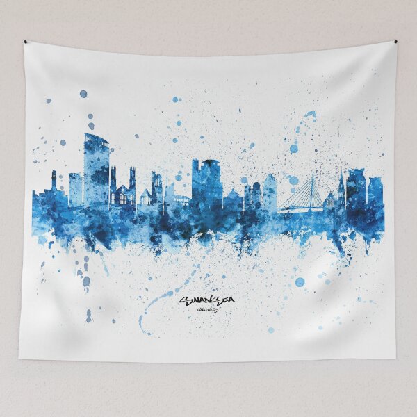 Item preview, Swansea Wales Skyline designed and sold by ArtPrints.