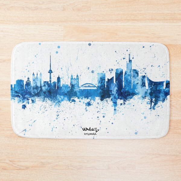 Item preview, Vilnius Lithuania Skyline designed and sold by ArtPrints.