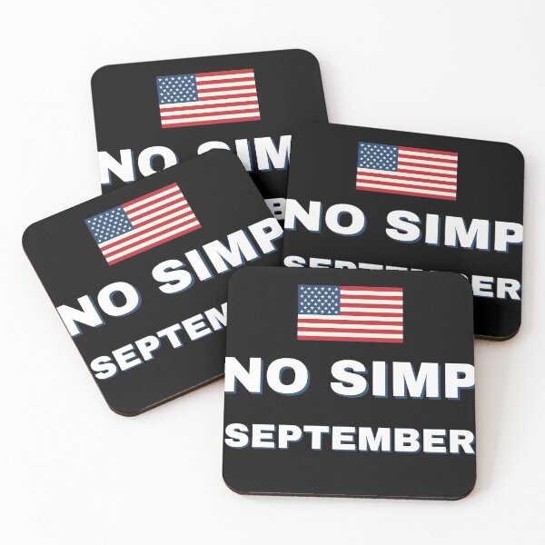 Item preview, NO SIMP SEPTEMBER AMERICAN FLAG designed and sold by healthybrains.