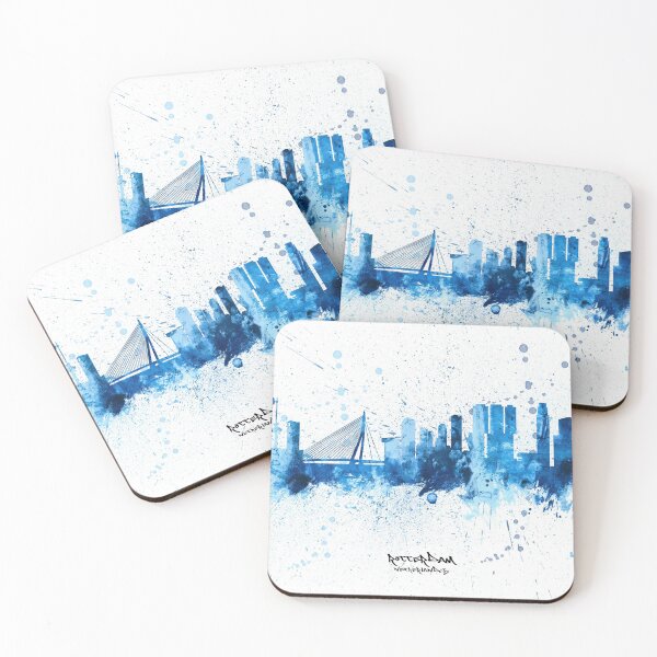 Item preview, Rotterdam The Netherlands Skyline designed and sold by ArtPrints.