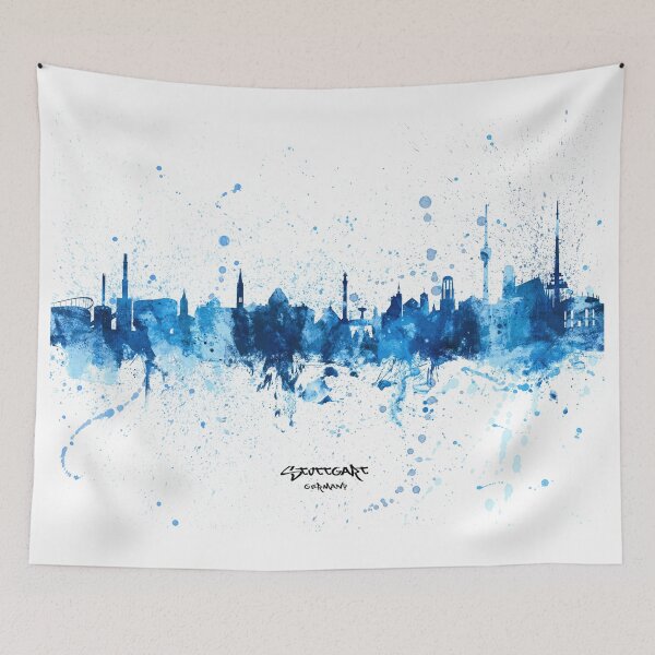Artikelvorschau, Stuttgart Germany Skyline entworfen und verkauft von ArtPrints.