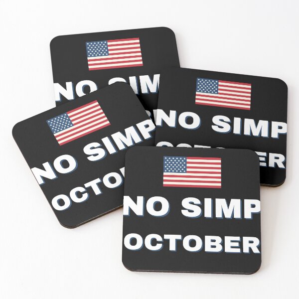 Item preview, NO SIMP OCTOBER AMERICAN FLAG designed and sold by healthybrains.
