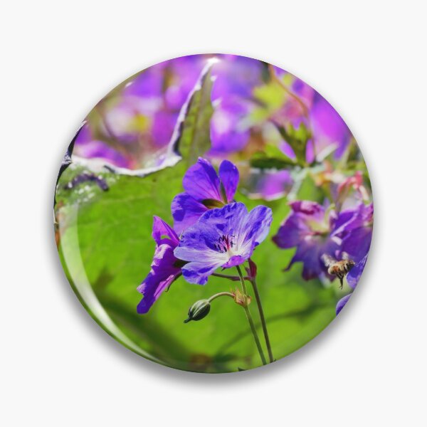 Artikelvorschau, Lila Geranienblüten entworfen und verkauft von PhotoCDesign.