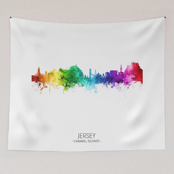 Item preview, Jersey Channel Islands Skyline designed and sold by ArtPrints.