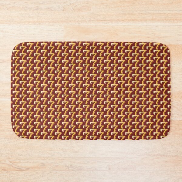 Item preview, Gold Monogram No Number 7 Seven on Fire Brick Red designed and sold by BleuSky.