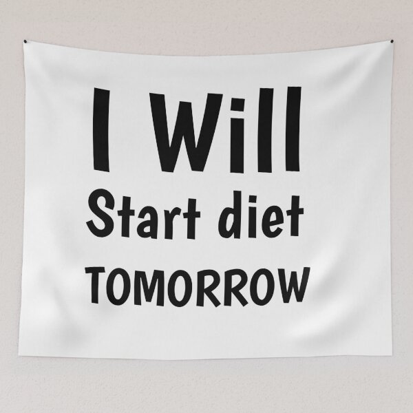 Item preview, White lie party : I will start diet tomorrow designed and sold by wiwiart.
