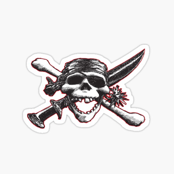 windsurfing pirate Sticker