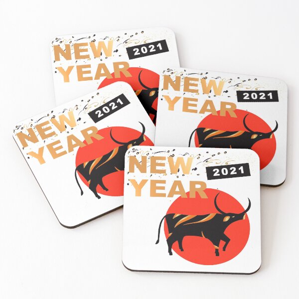 Item preview, New year symbol 2021. Bull illustration. designed and sold by Zolotinka.