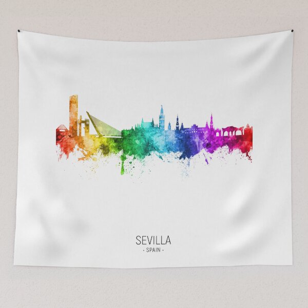 Item preview, Sevilla Spain Skyline designed and sold by ArtPrints.